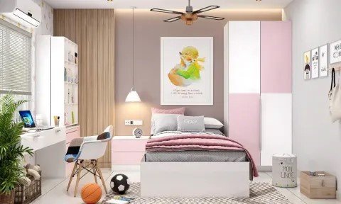 Kids Reading Nook & Modular Cubby Storage