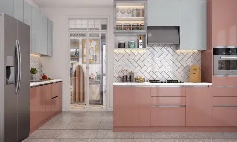 High-Efficiency U-Shaped Parallel Kitchen