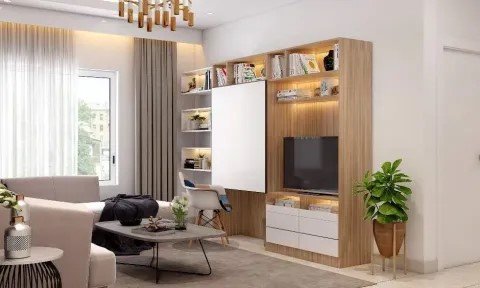 Studio Hidden Wall Bed & Overhead Lofts