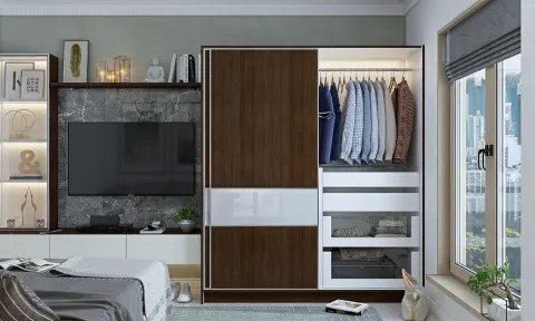 Flush-Mounted Concealed Wall Wardrobe